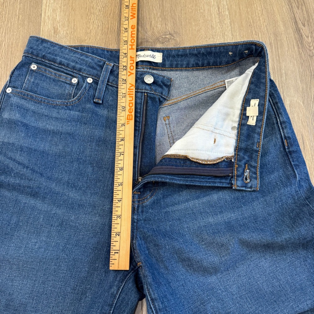 Madewell Curvy Perfect Vintage Straight Jeans Dark Indigo High Rise Size 31 EUC - Picture 4 of 8